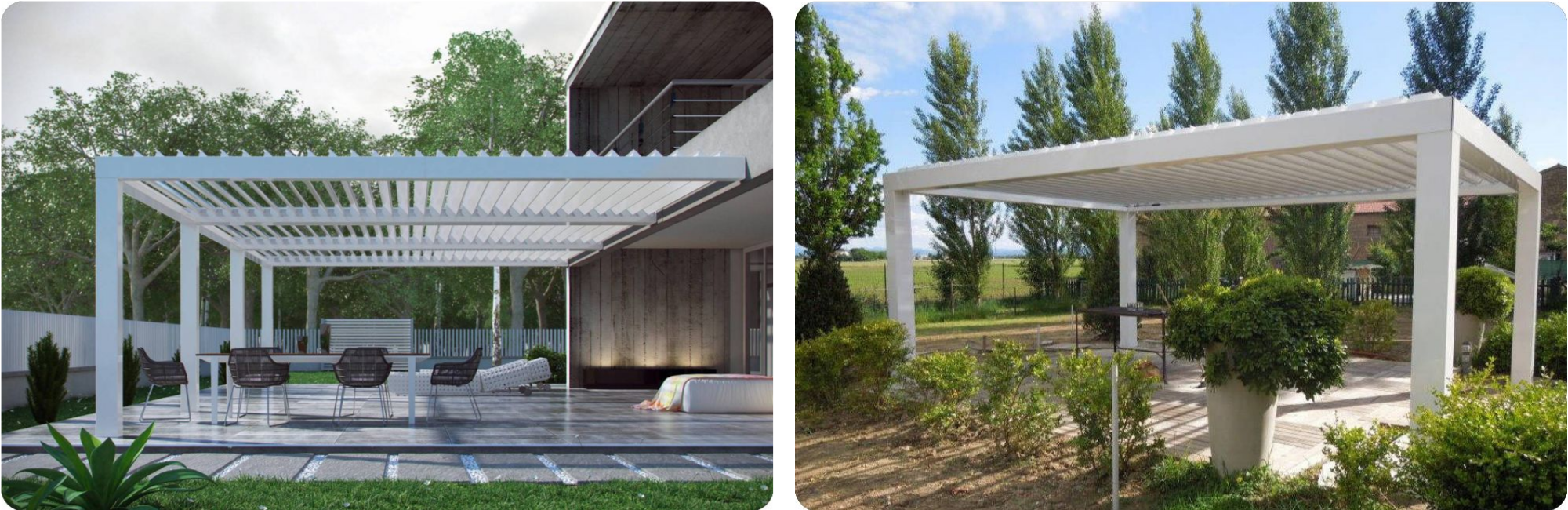 Pergolouver provides a distinctive waterproof shading solution for those seeking outdoor luxury and protection. This versatile system, available as a self-standing or wall-connected structure, adjusts to control natural light and ventilation.