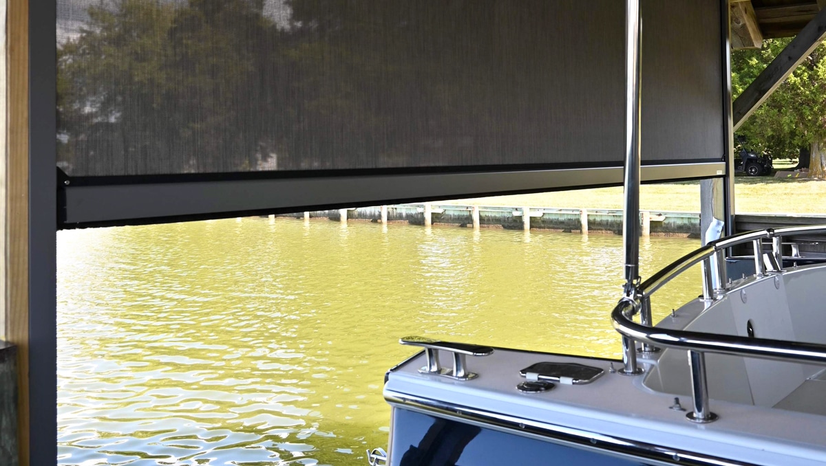 Boathouse Motorized Screen Panel